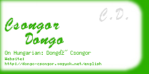 csongor dongo business card